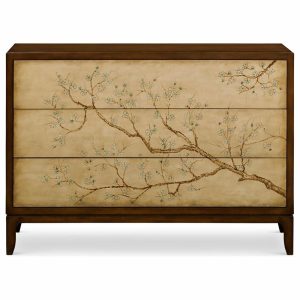 Accent Chests & Cabinets |   50In Hand Painted Cherry Blossom Motif Oriental Chest Of Three Drawers Accent Chests & Cabinets Accent Chests & Cabinets