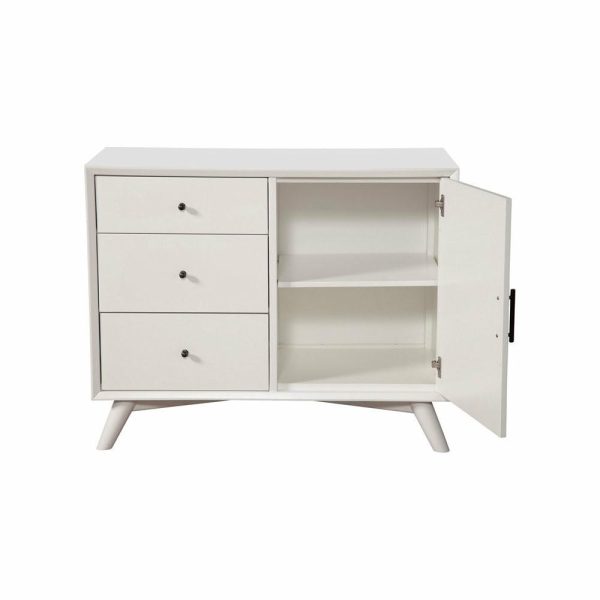 Accent Chests & Cabinets |   Alpine Furniture Flynn Wood  Accent Cabinet In White Accent Chests & Cabinets Accent Chests & Cabinets