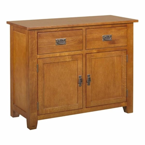 Accent Chests & Cabinets |   Crafters And Weavers Arts And Crafts 2-Drawer Solid Wood Cabinet In Cherry Accent Chests & Cabinets Accent Chests & Cabinets