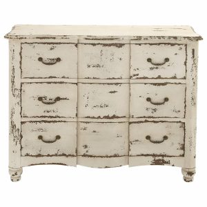 Accent Chests & Cabinets |   Cream Wood Vintage Chest, 35″X42″X16″ Accent Chests & Cabinets Accent Chests & Cabinets