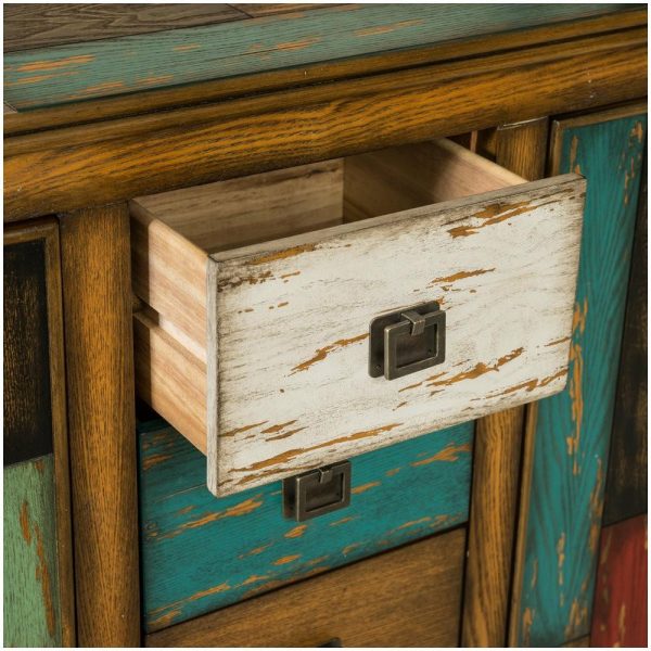 Accent Chests & Cabinets |   Everest Distressed 4 Drawer 2 Door Cabinet Accent Chests & Cabinets Accent Chests & Cabinets