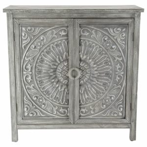 Accent Chests & Cabinets |   Farmhouse Gray Wood Cabinet 22670 Accent Chests & Cabinets Accent Chests & Cabinets