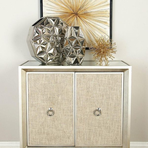 Accent Chests & Cabinets |   Glam Beige Wooden Cabinet 39851 Accent Chests & Cabinets Accent Chests & Cabinets