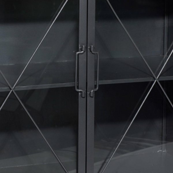 Accent Chests & Cabinets |   Industrial Black Metal Cabinet 53340 Accent Chests & Cabinets Accent Chests & Cabinets