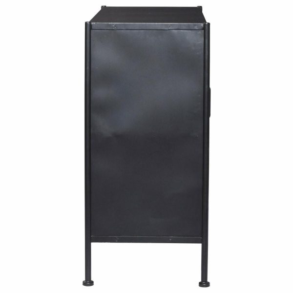 Accent Chests & Cabinets |   Industrial Black Metal Cabinet 53340 Accent Chests & Cabinets Accent Chests & Cabinets