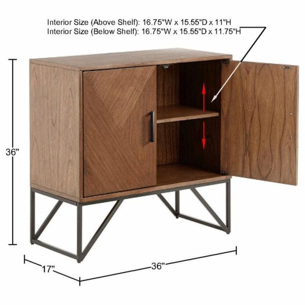 Accent Chests & Cabinets |   Ink+Ivy Krista Mid-Century Accent Cabinet Storage Chest, Brown Accent Chests & Cabinets Accent Chests & Cabinets