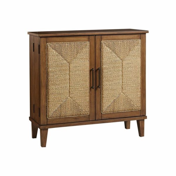 Accent Chests & Cabinets |   Ink+Ivy Seagate Handcrafted Seagrass 2-Door Accent Chest In Natural Accent Chests & Cabinets Accent Chests & Cabinets