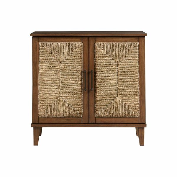 Accent Chests & Cabinets |   Ink+Ivy Seagate Handcrafted Seagrass 2-Door Accent Chest In Natural Accent Chests & Cabinets Accent Chests & Cabinets