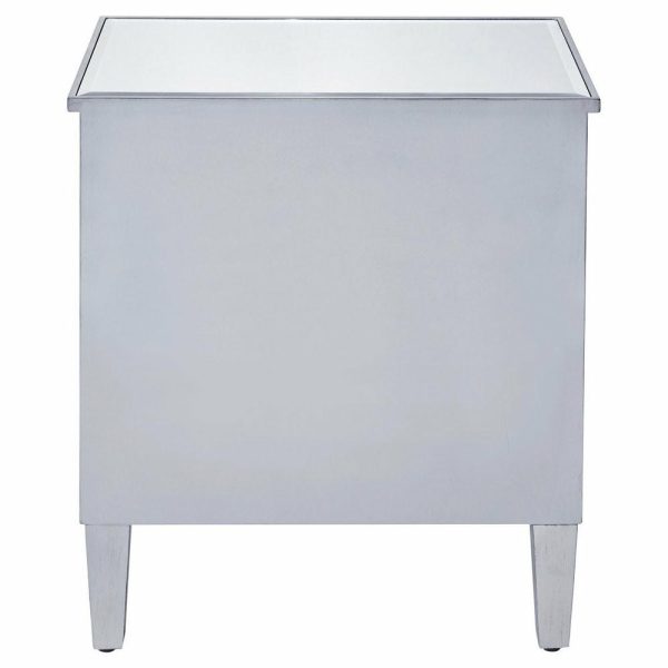 Accent Chests & Cabinets |   Nightstand 2 Doors 24″ W X 16″ D X 26″ H, Antique Silver Paint Accent Chests & Cabinets Accent Chests & Cabinets