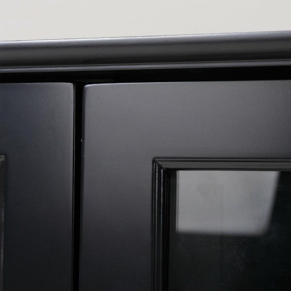 Accent Chests & Cabinets |   Os Home And Office Black Glass Door Accent And Display Cabinet Accent Chests & Cabinets Accent Chests & Cabinets