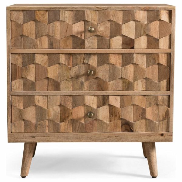 Accent Chests & Cabinets |   Poppy Mid-Century Modern Handcrafted Mango Wood 3 Drawer Chest Accent Chests & Cabinets Accent Chests & Cabinets