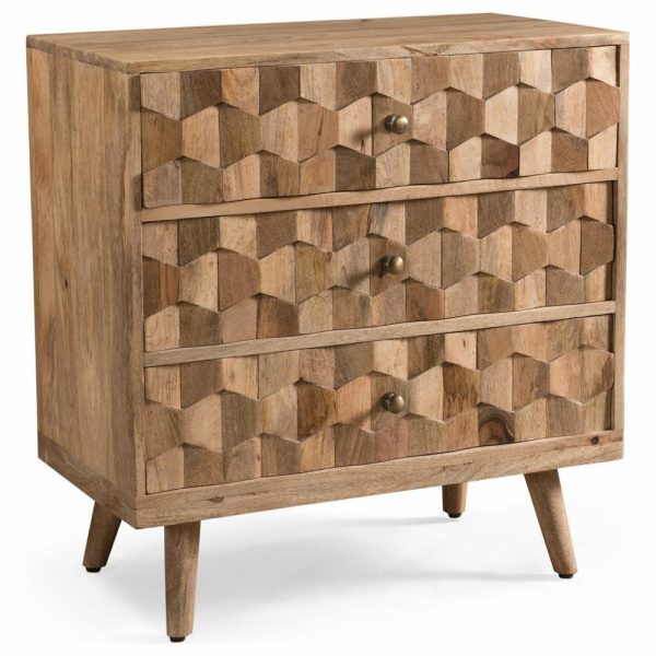 Accent Chests & Cabinets |   Poppy Mid-Century Modern Handcrafted Mango Wood 3 Drawer Chest Accent Chests & Cabinets Accent Chests & Cabinets