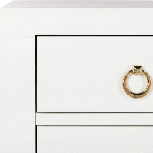 Accent Chests & Cabinets |   Safavieh Dion 3 Drawer Chest, White/Gold Accent Chests & Cabinets Accent Chests & Cabinets