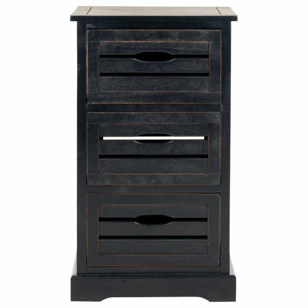 Accent Chests & Cabinets |   Safavieh Samara 3-Drawer Cabinet, Black Accent Chests & Cabinets Accent Chests & Cabinets