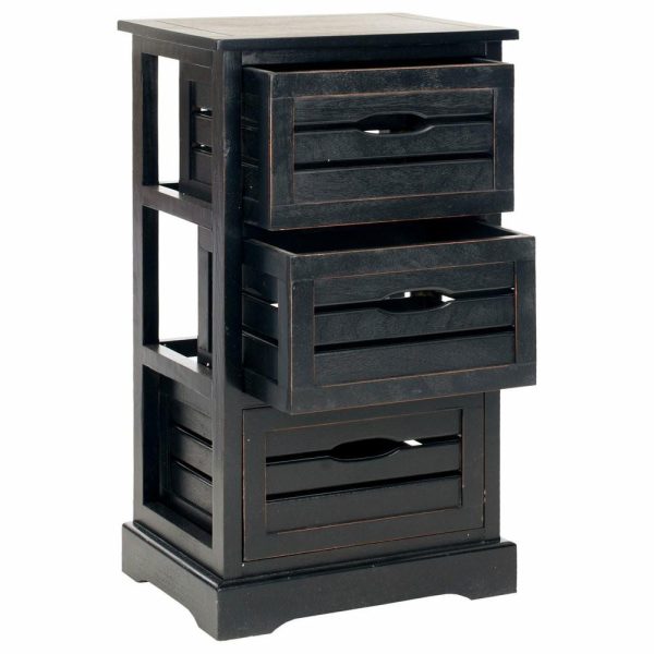 Accent Chests & Cabinets |   Safavieh Samara 3-Drawer Cabinet, Black Accent Chests & Cabinets Accent Chests & Cabinets