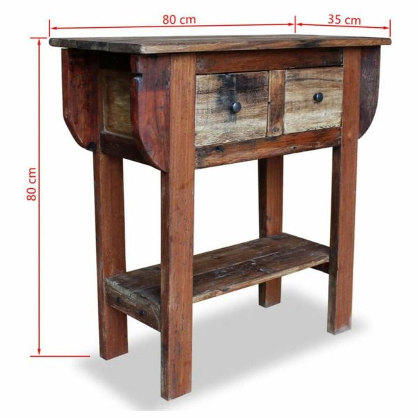 Accent Chests & Cabinets |   Vidaxl Console Table Solid Reclaimed Wood 31.5X13.8X31.5, 244509 Accent Chests & Cabinets Accent Chests & Cabinets