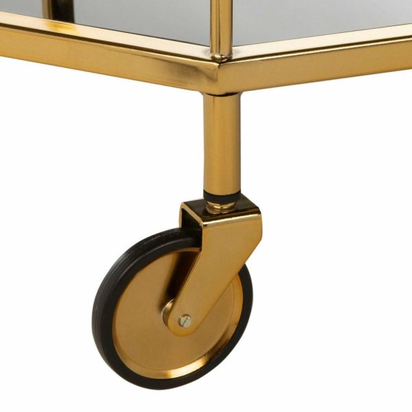 Bar Carts |   Safavieh Silva 2 Tier Octagon Bar Cart, Brass/Tinted Glass, 29.6″X16.5″X29.8″ Bar Carts Bar Carts