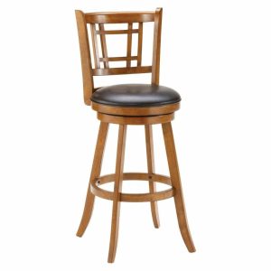 Bar Stools & Counter Stools |   Hillsdale Fairfox Wood Counter Height Swivel Stool With Rectangular Lattice Back Bar Stools & Counter Stools Bar Stools & Counter Stools