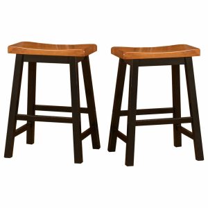 Bar Stools & Counter Stools |   Mia Saddle Wood Counter Stool, Set Of 2 Bar Stools & Counter Stools Bar Stools & Counter Stools