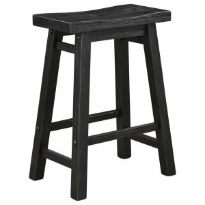 Bar Stools & Counter Stools |   Sonoma Saddle Seat Counter Stool, Black Charcoal, 24″, Single Bar Stools & Counter Stools Bar Stools & Counter Stools