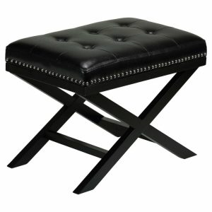 Bedroom Benches |   Kaylaxbench Ottoman, Black Bedroom Bedroom Benches