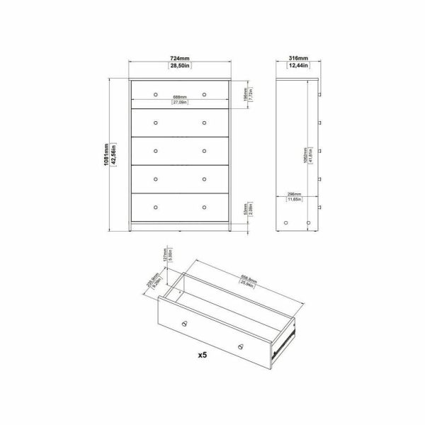 Bedroom Sets |   3 Piece Chest And Nightstand Bedroom Set In Jackson Hickory Bedroom Bedroom Sets