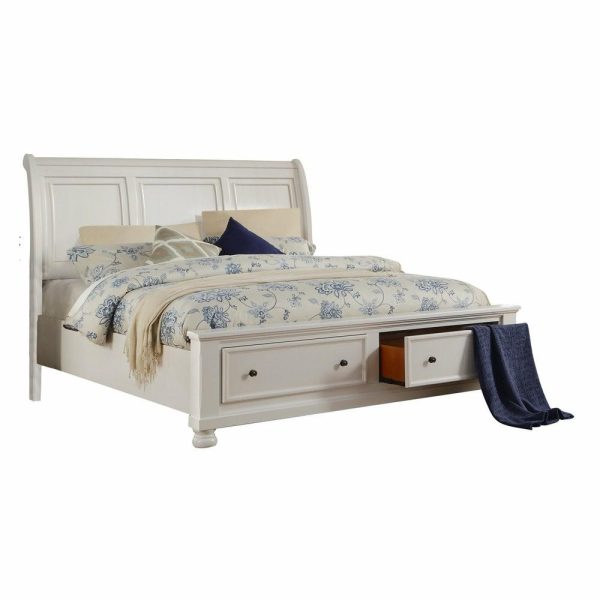 Bedroom Sets |   5-Piece Liverpool Queen Storage Bed, Dresser, Mirror, Nightstand, Chest White Bedroom Bedroom Sets