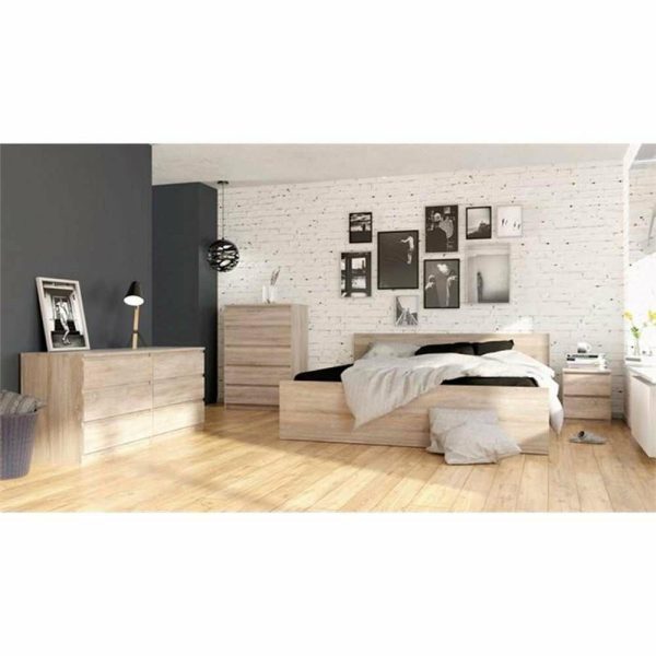 Bedroom Sets |   6 Drawer Double Dresser And 2 Drawer Nightstand Set In Truffle Bedroom Bedroom Sets