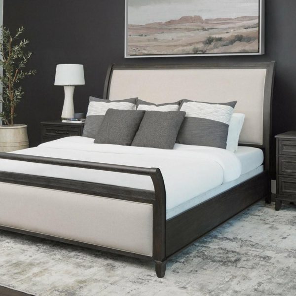 Bedroom Sets |   Cindi 3-Piecesleigh King Bedroom Set, Gray Bedroom Bedroom Sets