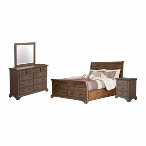 Bedroom Sets |   Coaster Elk Grove 4-Piece Queen Wood Bedroom Set In Vintage Bourbon Bedroom Bedroom Sets