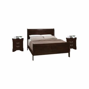 Bedroom Sets |   Coaster Louis Philippe 2Pc Set With Full Bed And 2 Nightstands In Brown Bedroom Bedroom Sets