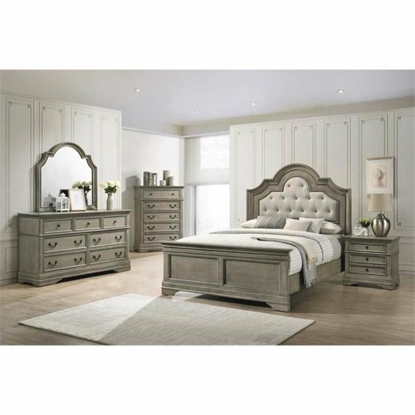 Bedroom Sets |   Coaster Manchester 4-Piece Wood Queen Panel Bedroom Set In Brown Bedroom Bedroom Sets