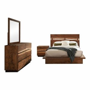 Bedroom Sets |   Coaster Winslow 4-Piece California King Wood Bedroom Set Smokey Walnut Bedroom Bedroom Sets