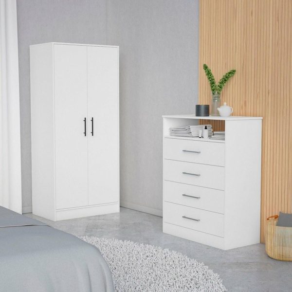 Bedroom Sets |   Fm Furniture Midval 2-Piece Bedroom Set With Armoire And 4-Drawer Dresser Bedroom Bedroom Sets