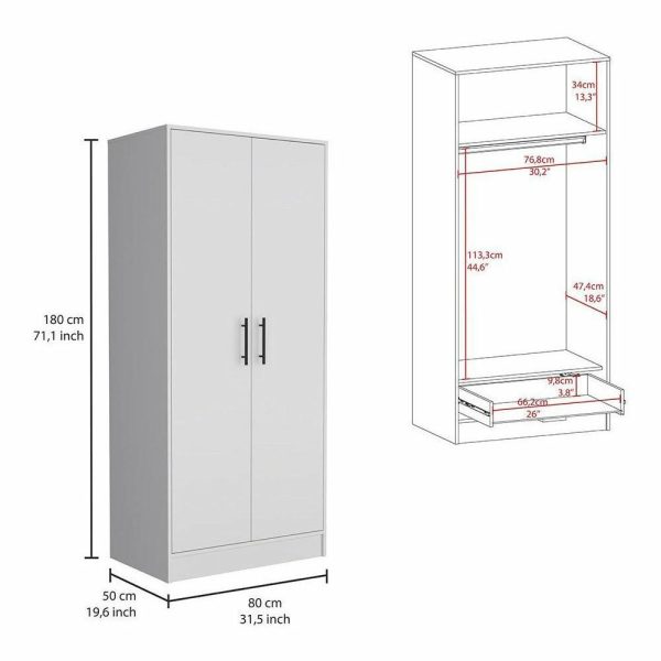 Bedroom Sets |   Fm Furniture Midval 2-Piece Bedroom Set With Armoire And 4-Drawer Dresser Bedroom Bedroom Sets