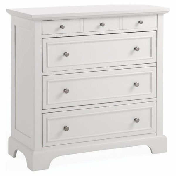 Bedroom Sets |   Homestyles Naples Wood Queen Bed Nightstand And Chest In Off White Bedroom Bedroom Sets