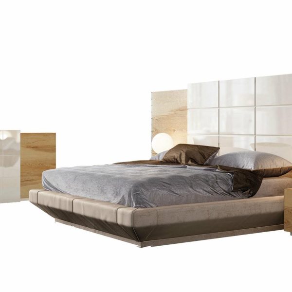 Bedroom Sets |   London Bed Dor04, California King, Set4 Headboard Bed Base Nightstand And Dresser Bedroom Bedroom Sets