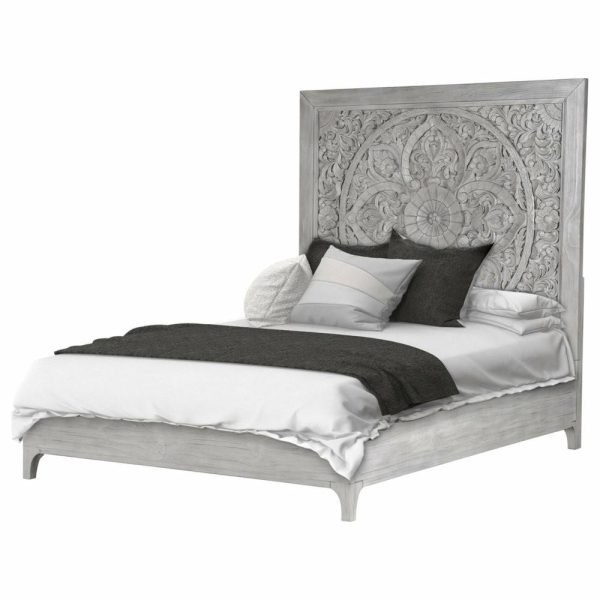 Bedroom Sets |   Modus Boho Chic 6 Pc Cal King Bedroom Set In Washed White Bedroom Bedroom Sets