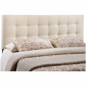 Bedroom Sets |   Modway Bedroom Lily King Fabric Headboard, Ivory Bedroom Bedroom Sets