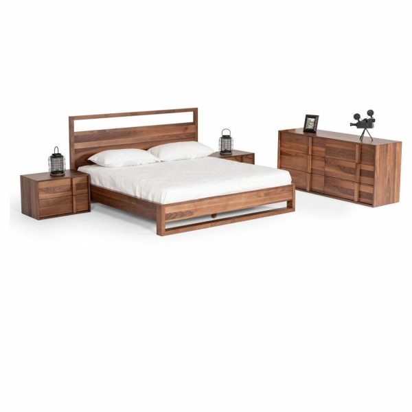 Bedroom Sets |   Nova Domus Berlin Modern Walnut Bedroom Set, Eastern King Bedroom Bedroom Sets