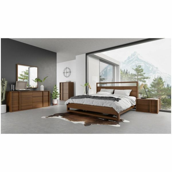 Bedroom Sets |   Nova Domus Berlin Modern Walnut Bedroom Set, Eastern King Bedroom Bedroom Sets