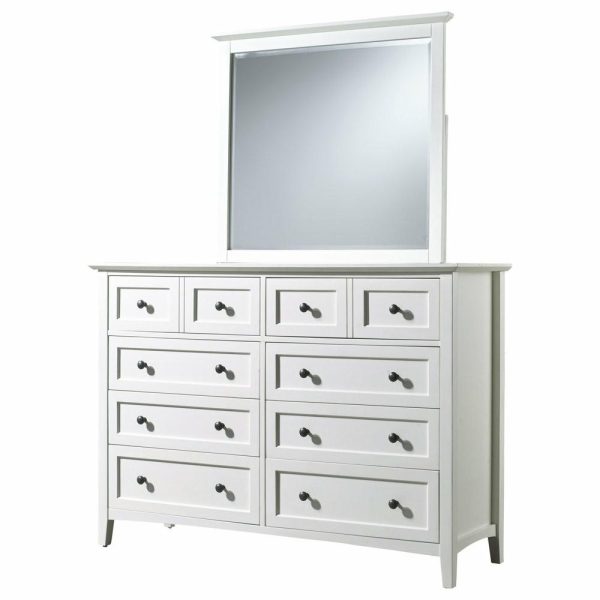 Bedroom Sets |   Pantego 6Pc E King Bed, 2 Nightstand, Dresser, Mirror, Chest In White Bedroom Bedroom Sets