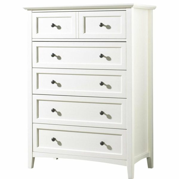 Bedroom Sets |   Pantego 6Pc E King Bed, 2 Nightstand, Dresser, Mirror, Chest In White Bedroom Bedroom Sets