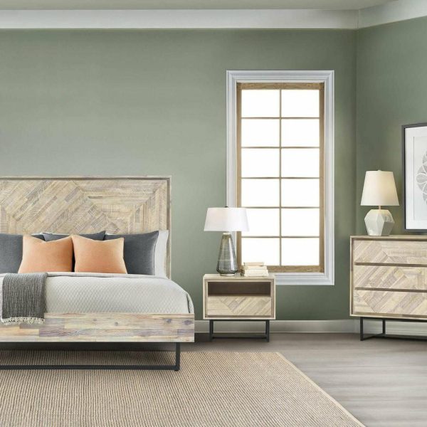 Bedroom Sets |   Peridot 4-Piece King Bedroom Set, Natural Acacia Wood Bedroom Bedroom Sets