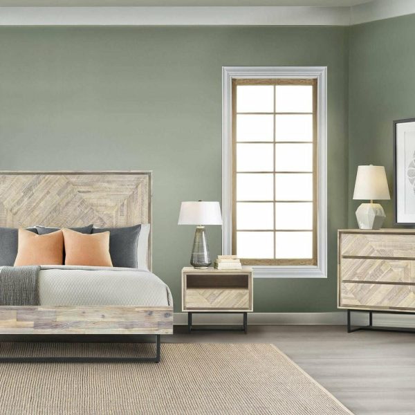 Bedroom Sets |   Peridot 4-Piece Queen Bedroom Set, Natural Acacia Wood Bedroom Bedroom Sets