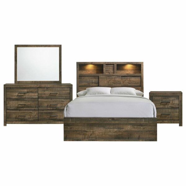 Bedroom Sets |   Picket House Beckett King Bookcase Panel 4-Piece Bedroom Set With Bluetooth Bedroom Bedroom Sets