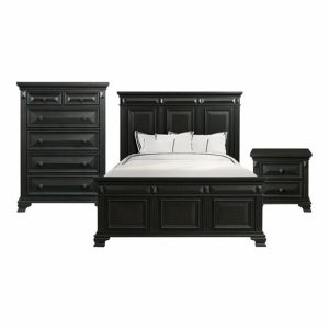 Bedroom Sets |   Picket House Furnishings Trent 3 Piece King Panel Bedroom Set In Black Bedroom Bedroom Sets