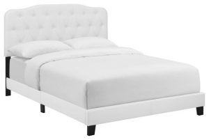 Beds |   Amelia Twin Faux Leather Bed White Bedroom Beds