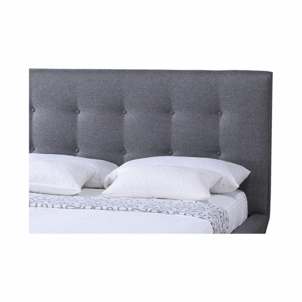 Beds |   Jonesy Fabric Upholstered Platform Bed, Gray, Full Bedroom Beds