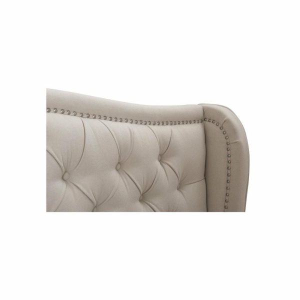 Beds |   Marcella Tufted Wingback King Bed Sky Neutral Bedroom Beds